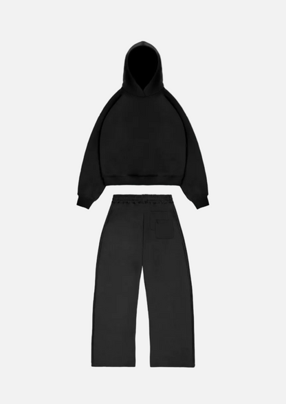 CLOUDS HOODIE + JOGGER BLACK
